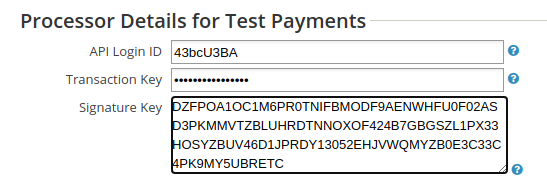 CiviCRM Payment Processor Credentials