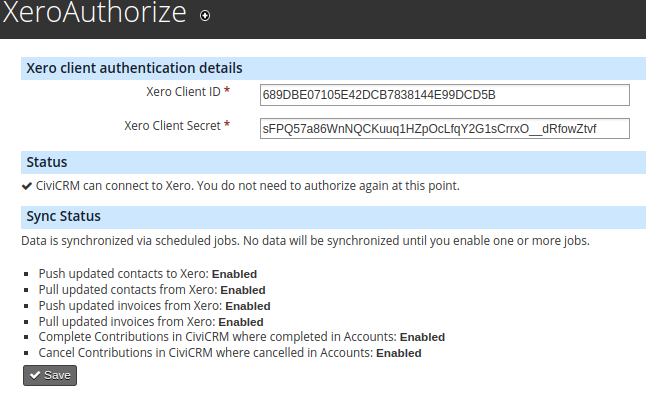 Xero Authorize