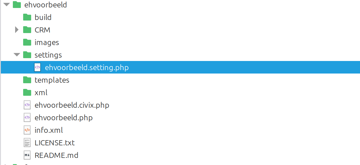Settings folder