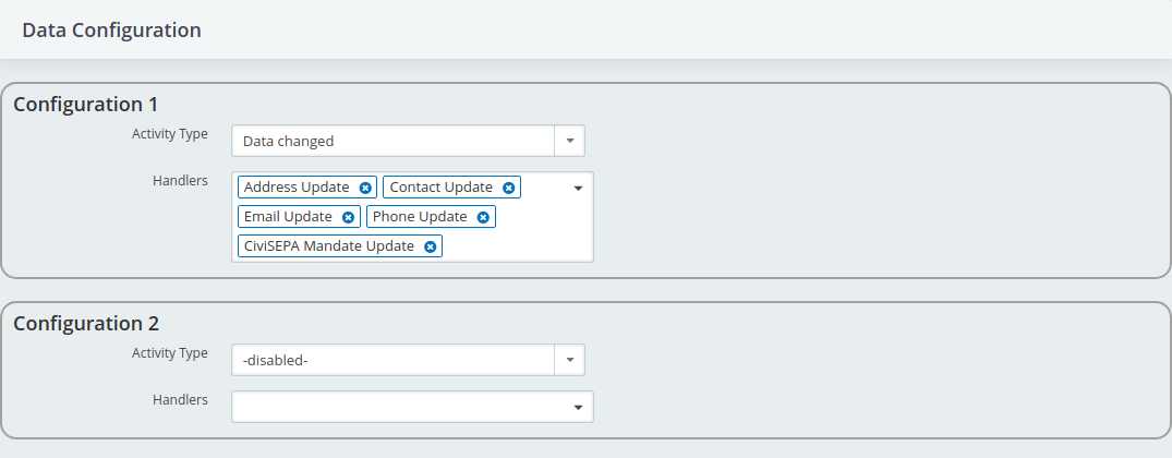 I3Val Configuration form - Data Configuration