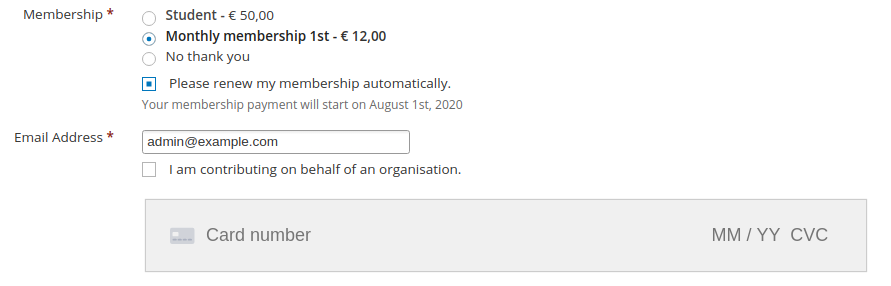membership future payment start date