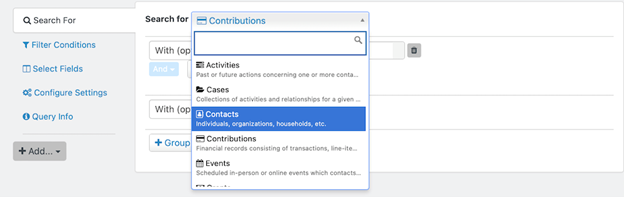 Search contributions