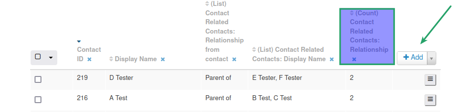 Relationship column