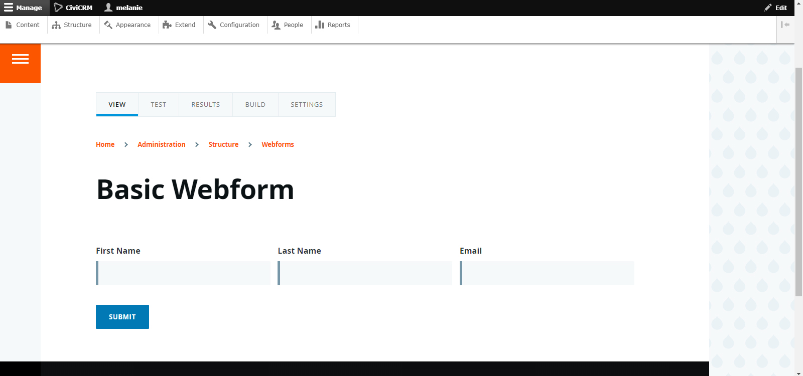 alt screenshot of basic webform build elements