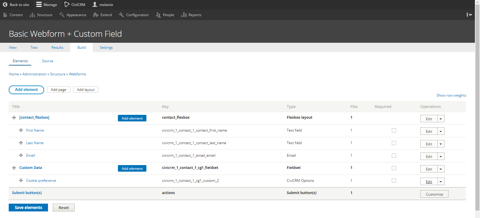 alt screenshot of basic webform build elements