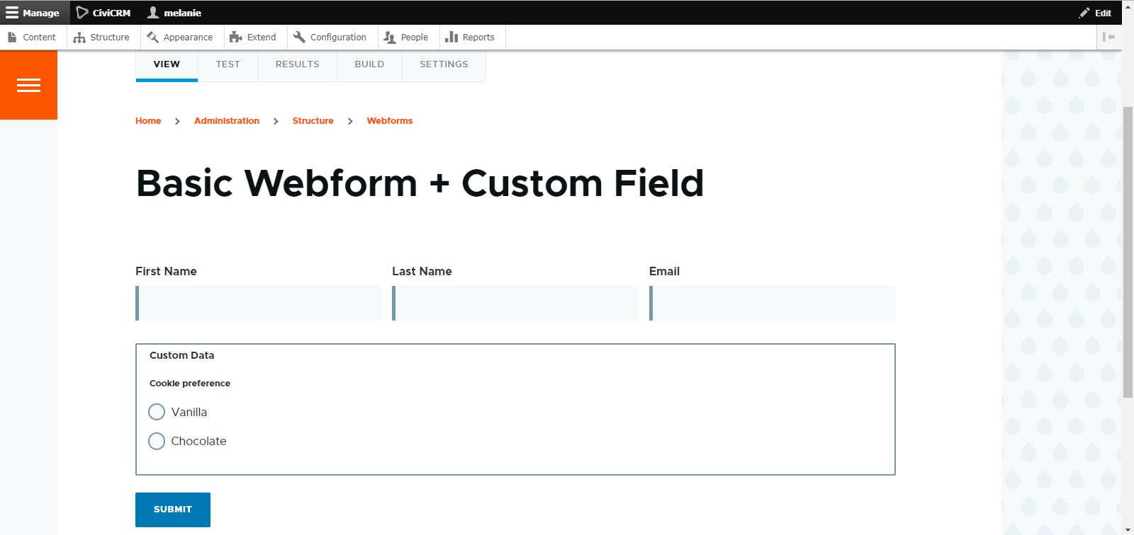 alt screenshot of basic webform build elements