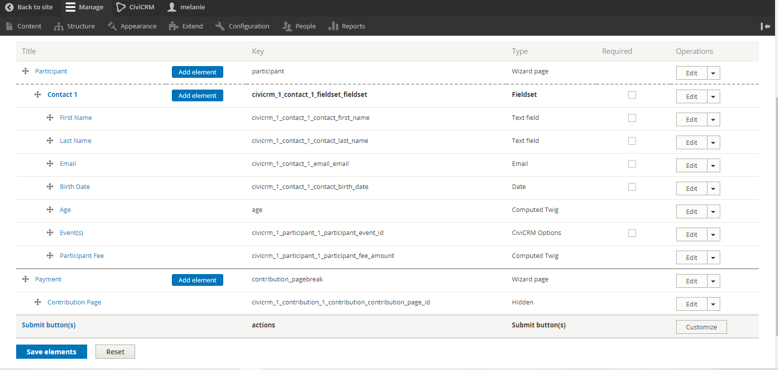 alt screenshot of Civi webform using Computed Twig